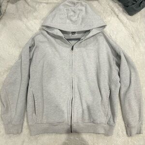 Roots Boyfriend Gray Zip-Up Sweater